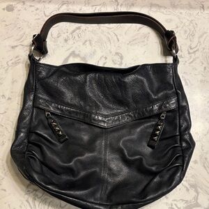 Tylie Malibu Black Leather Hobo Bag